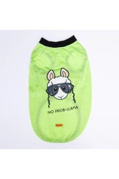 Pawstar Köpek T-Shirt Yeşil No Prob-Lama Büyük 5XLarge Sırt62cm Göğüs79cm Boyun51cm - 2