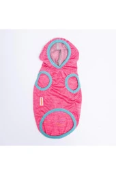 Pawstar Kedi ve KÜÇÜK Köpek T-Shirt Pink Style Hooded Kapşonlu M Sırt28cm Göğüs41cm Boyun26cm - 3