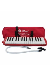 Melodika Kırmızı Bez Çantalı 32 Tuşlu - Kırmızı thumbnail 1
