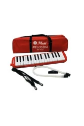 32 Tuş Kırmızı Melodika Bez Taşıma Çantalı - Kırmızı thumbnail 1
