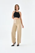FTZ Women Kadın Deri Pantolon  Beige 30634 thumbnail 2