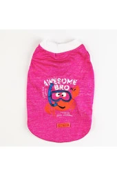 Pawstar Kedi ve KÜÇÜK Köpek T-Shirt Fuchsia Crab M Sırt28cm Göğüs41cm Boyun26cm - 2