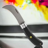 Plastik Saplı Bıçak Çakı Aşı Bıçağı Profesyonel Çelik Eğri Uçlu Bağ Ağaç Budama Aşı Çakısı 220 mm thumbnail 5