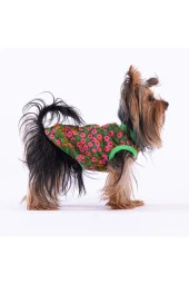 Pawstar Kedi ve KÜÇÜK Köpek T-Shirt Flower 2XL Sırt43cm Göğüs58cm Boyun38cm - 2