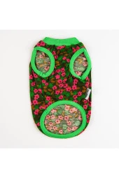 Pawstar Kedi ve KÜÇÜK Köpek T-Shirt Flower 2XL Sırt43cm Göğüs58cm Boyun38cm - 4