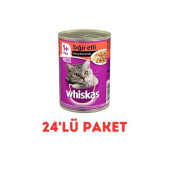 Whiskas Sığırlı Etli Biftekli Konserve Kedi Maması 400 Gr X 24 Adet - 1