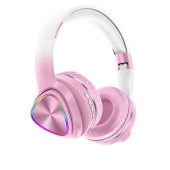 Z11BT Kablosuz Kulak Üstü RGB Led Işıklı Stereo Bluetooth Kulaklık - 2