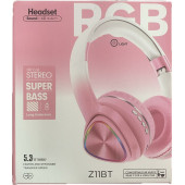 Z11BT Kablosuz Kulak Üstü RGB Led Işıklı Stereo Bluetooth Kulaklık - 4