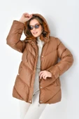 FTZ Women Kadın Şişme Kaban  Camel RBN4074 thumbnail 2