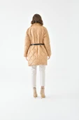 FTZ Women Kadın Kürk Detay Kaban  Camel RBN4067 thumbnail 7