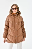 FTZ Women Kadın Şişme Kaban  Camel RBN4074 thumbnail 6