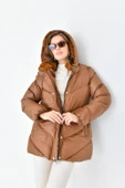 FTZ Women Kadın Şişme Kaban  Camel RBN4074 thumbnail 1