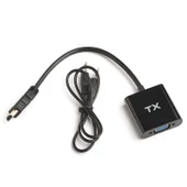 TX HDMI to VGA ve SES Aktif Dijital-Analog Dönüştürücüsü TX-HD-AHDMIXVGA - 1