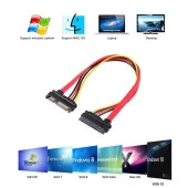 Ancheyn Sata Power Uzatma Kablosu 15+7 Pin Erkek-Dişi 30 cm 4617 thumbnail 6