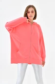 FTZ Women Kadın Fermuarlı Sweat  N.Fuşya 10005 - 5