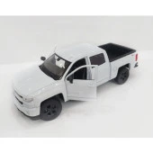 Welly 2017 Chevrolet Silverado 1:24 Beyaz Model Araba thumbnail 3