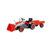 8152 Oyuncak  - Romorklu Kepçeli  Pedallı Traktör Kırmızı - Dolu Oyuncak - 2
