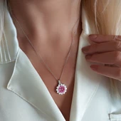 Vaoov 925 Ayar Gümüş İsimli Açılan Menekşe Kolye thumbnail 3