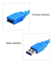 USB 3.0 Dişi Erkek Uzatma Uzatıcı Ara Bağlantı Kablosu 1 Metre 4626 thumbnail 6