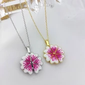 Vaoov 925 Ayar Gümüş İsimli Açılan Gold Menekşe Kolye thumbnail 5