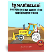 İş Makineleri Noktadan Noktaya Boyama Kitabı (70 Boyama) - 1