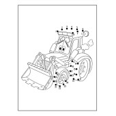 İş Makineleri Noktadan Noktaya Boyama Kitabı (70 Boyama) - 2