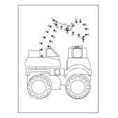 İş Makineleri Noktadan Noktaya Boyama Kitabı (70 Boyama) - 3