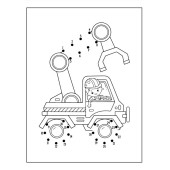 İş Makineleri Noktadan Noktaya Boyama Kitabı (70 Boyama) - 4