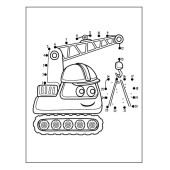 İş Makineleri Noktadan Noktaya Boyama Kitabı (70 Boyama) - 5