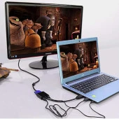 Ancheyn HDMI To VGA Ses Destekli Dönüştürücü Kablo Çevirici Adaptör 4488 - 3