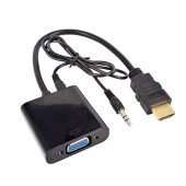 Ancheyn HDMI To VGA Ses Destekli Dönüştürücü Kablo Çevirici Adaptör 4488 - 5