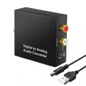 Ancheyn Dijital to Analog 3.5 mm Optik Ses Tos Çevirici Dönüştürücü Adaptör 5057 - 1