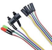 Ana Kart Power Kablosu Led Işıklı Reset Açma Kapama Butonu Kablosu On Off Switch 5064 thumbnail 2