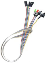 Ana Kart Power Kablosu Led Işıklı Reset Açma Kapama Butonu Kablosu On Off Switch 5064 thumbnail 5