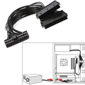 Ancheyn Güç Kaynağı Çoklayıcı 24 Pin Atx Dual PSU Çoklayıcı Adaptör Anakart Mining Kablosu 5145 thumbnail 5