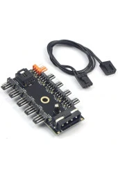Fan Çoklayıcı Adaptör ve Kablosu 10 Port Fan Power Ide Switch Pwm Çoğaltıcı Hub 4337 - 4