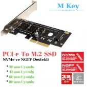 Pci-e Pci Express 3.0 Kartı X4 To Nvme M.2 SSD Ve NGFF SSD M Key Pcie 4446 - 8
