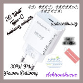 30 Watt Type-C çıkışlı adaptör - DPD30B PD 30W PD Hızlı Şarj Başlık - 30W tayp c adaptör / tipi c - 1