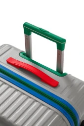 Louisiana Polo Büyük Ve Kabin Boy 2'li Valiz Seti %100 Polikarbon Valiz 4x2 Teker Gri 1088 thumbnail 6