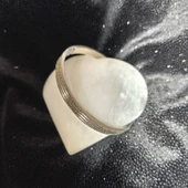 Çelik Gümüş Renk Çizgili Simli Kelepçe Bilezik SL6963 thumbnail 4