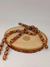 3 Göz Tibet Akik Taşı Şekilli Kesim 12x15mm/adet (45804-1) thumbnail 3