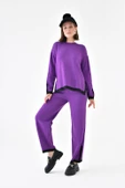 FTZ Women Kadın Çizgi Detaylı İkili Takım  Mor 20631 thumbnail 5