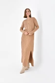 FTZ Women Kadın Düğmeli İkili Takım  Bisküvi 20692 thumbnail 4