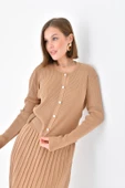 FTZ Women Kadın Düğmeli İkili Takım  Bisküvi 20692 thumbnail 6