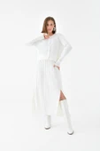 FTZ Women Kadın Düğmeli İkili Takım  Ekru 20692 thumbnail 3