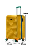 Louisiana Polo Kabin Boy %100 Polikarbon Valiz 4x2 Teker Sarı 1088 thumbnail 2