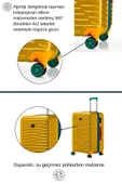 Louisiana Polo Kabin Boy %100 Polikarbon Valiz 4x2 Teker Sarı 1088 thumbnail 3