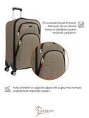 Louisiana Polo Kabin Boy 4 Teker Kumaş Valiz Bej 1081 thumbnail 6