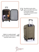 Louisiana Polo Kabin Boy 4 Teker Kumaş Valiz Bej 1081 thumbnail 7