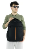 B.Y. Trend 3 Bölmeli Okul Sırt Çantası (Laptop Bölmeli) Siyah-Turuncu 2121 thumbnail 4